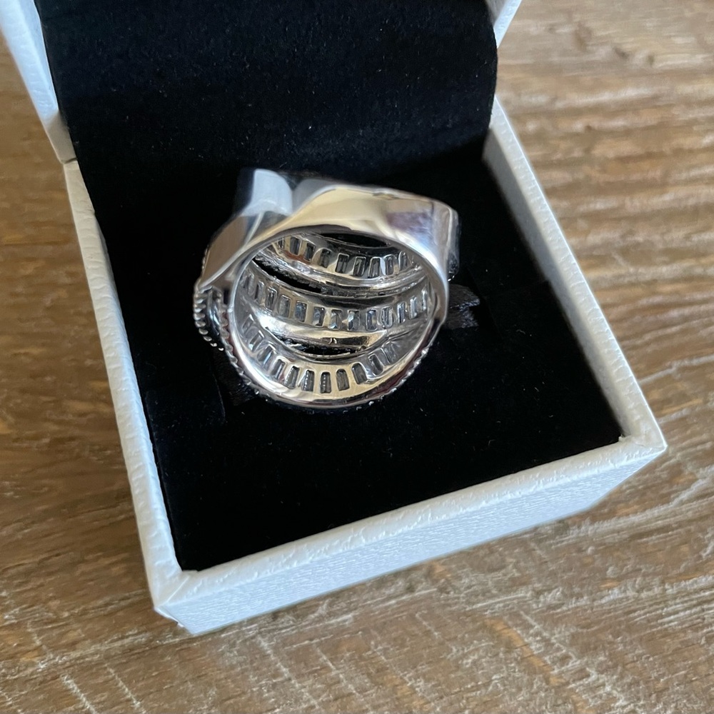 Solid Sterling Silver Stamped 925 Moissanite Cock… - image 7